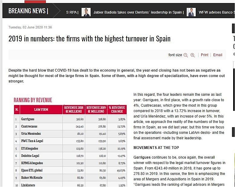 2019 in numbers: the firms with the highest turnover in Spain